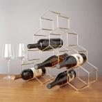 Viski - Gold Plated Geometric 6 Bottle Wine Rack 2010