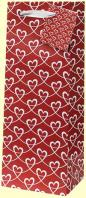 Entertaining Essentials - Wine Bottle Gift Bag - Cursive Hearts 0