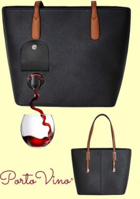 Porto Vino - Wine Purse - Black