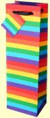 Cakewalk - Wine Bottle Gift Bag - Rainbow Striped 0