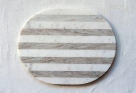 Creative Co-Op - Striped Marble Cheese Board