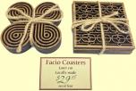 Facio - Laser Cut Wooden Coasters - Set of 4 0