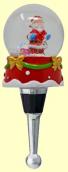 Gift Essentials - Bottle Stopper - Snow Globe Santa 0