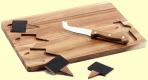 Maison Kitchen - Acacia Rectangle Cutting Board with Cheese Markers & Knife 0