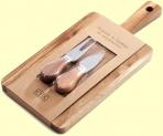 Maison Kitchen - Acacia Wood Board with Two Cheese Knives 0