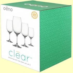 Oenophilia - Clear Shatterproof Red Wine Glasses - Set Of 4