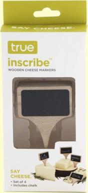 True - Inscribe Wooden Reusable Cheese Markers