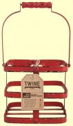 Twine - 4 Wine Bottle Carrier - Rustic Red 0