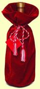 Wrap-Art - Wine Bottle Gift Bag - Panne Red Velvet 0